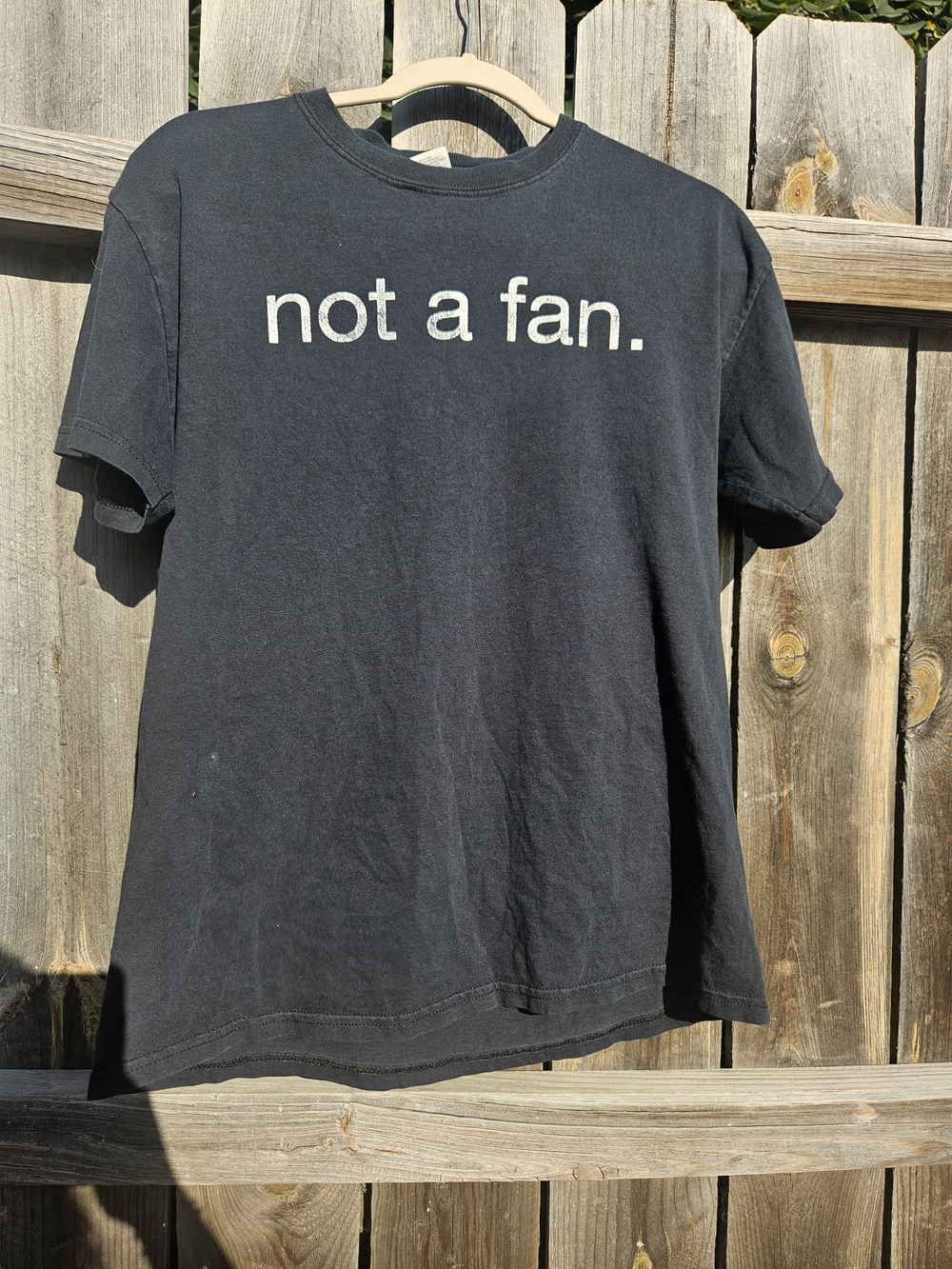 Not A Fan Print Women's Gildan Tshirt Size M 100% Cotton